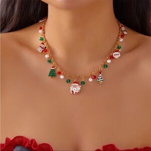 Christmas🎄Charm Necklace🤶Santa Christmas Tree - 15”-17 3/4”